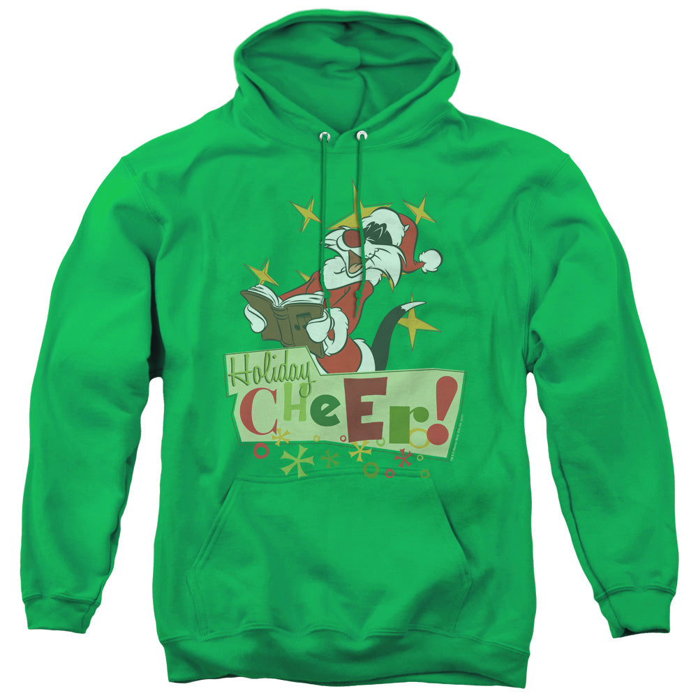 Looney Tunes Cheer Sylvester Mens Hoodie Kelly Green