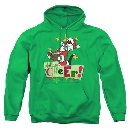 Looney Tunes Cheer Sylvester Mens Hoodie Kelly Green