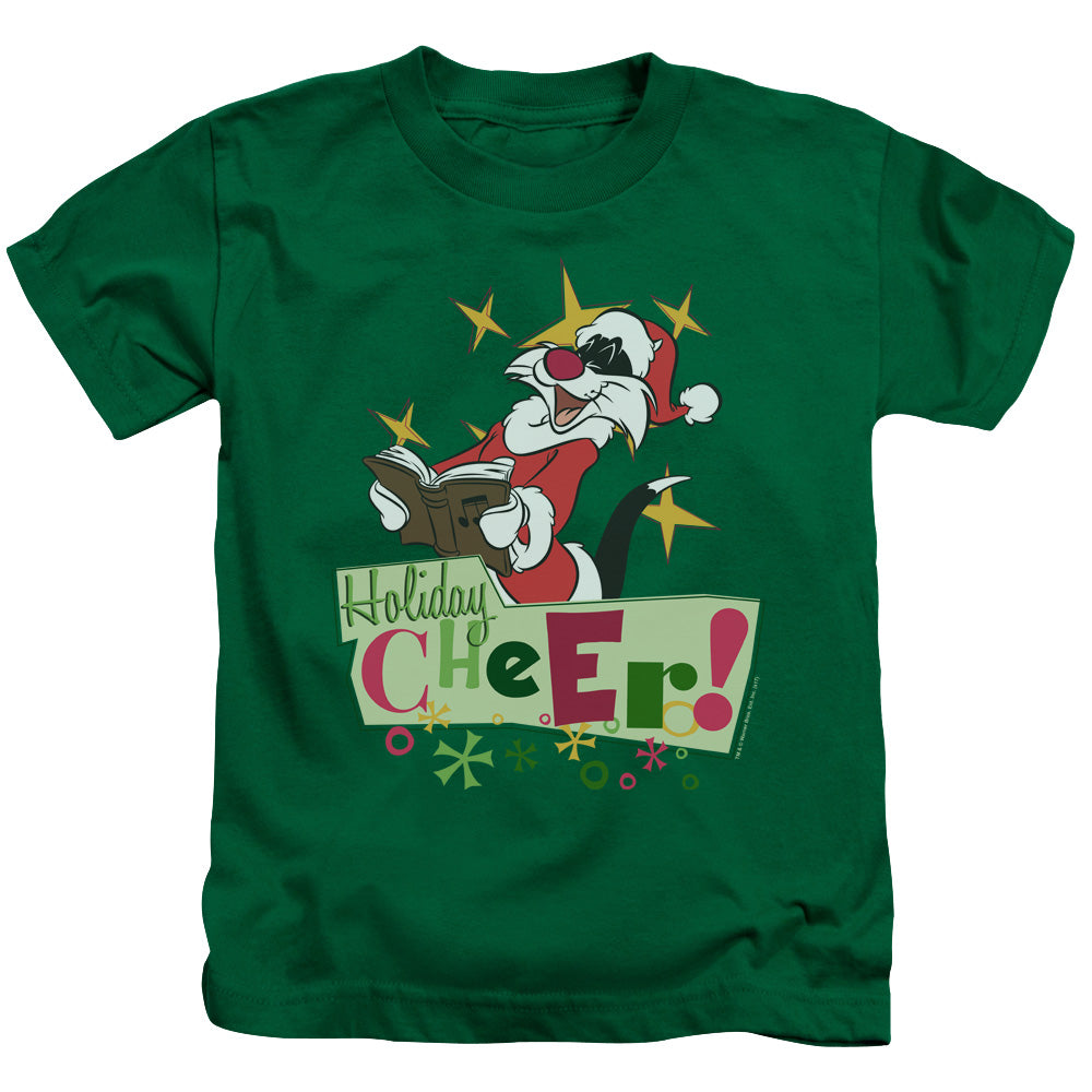 Looney Tunes Cheer Sylvester Juvenile Kids Youth T Shirt Kelly Green
