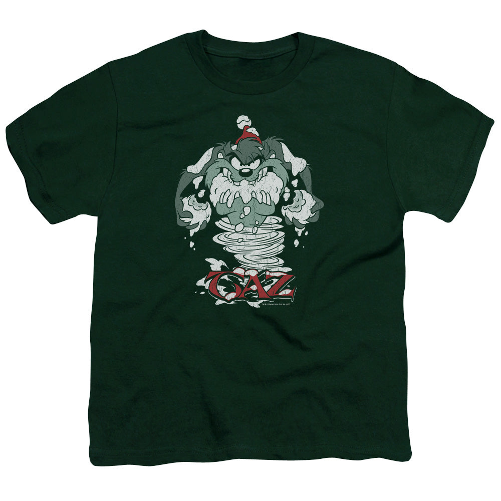 Looney Tunes Abominable Tazman Kids Youth T Shirt Hunter Green