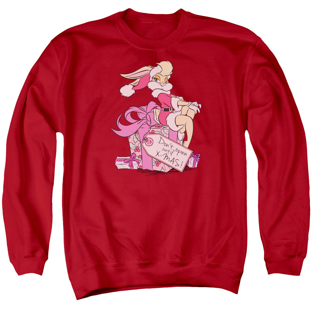 Looney Tunes Lola Present Mens Crewneck Sweatshirt Red
