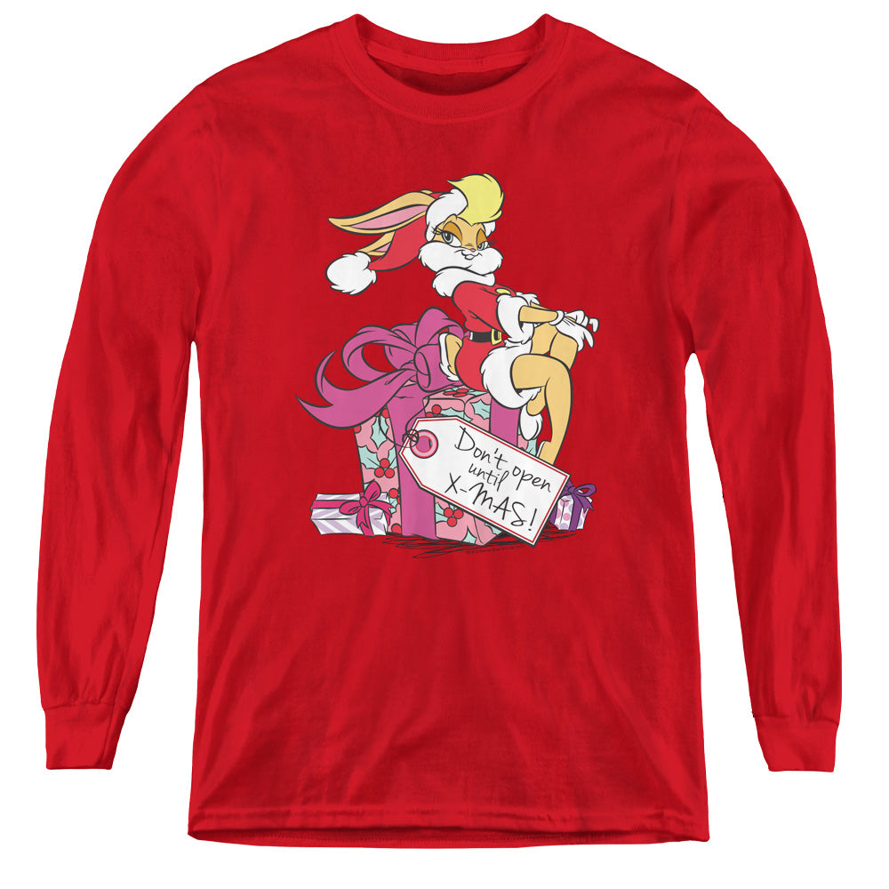 Looney Tunes Lola Present Long Sleeve Kids Youth T Shirt Red