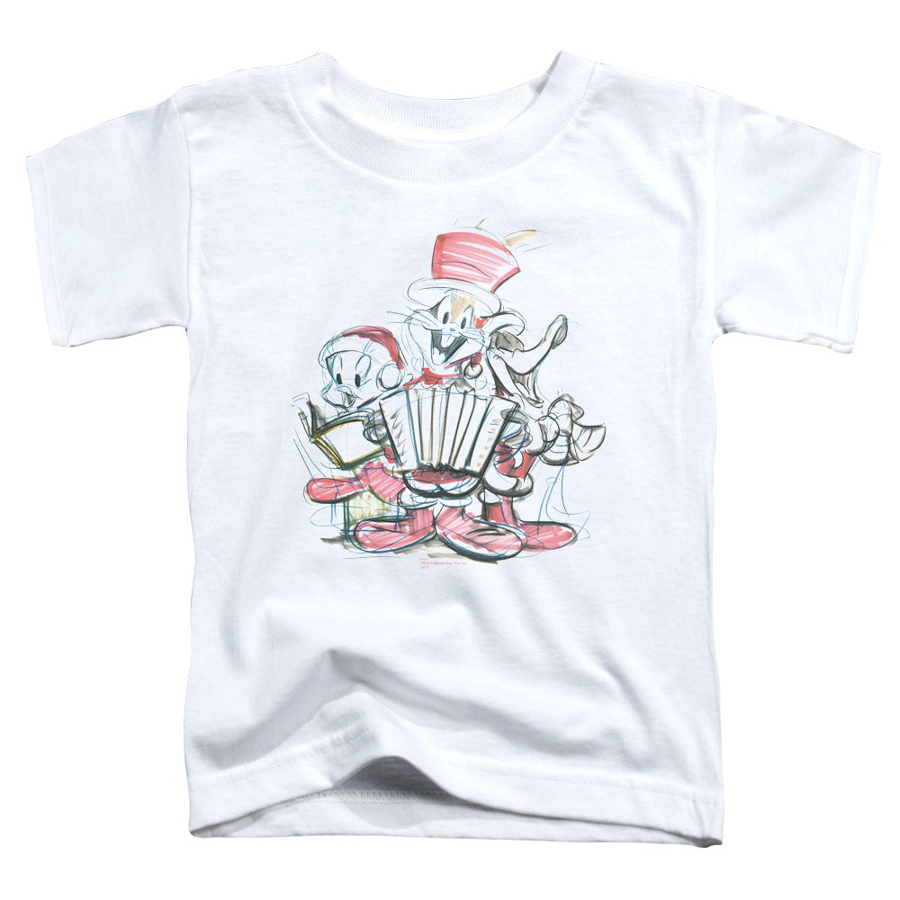 Looney Tunes Holiday Sketch Toddler Kids Youth T Shirt White