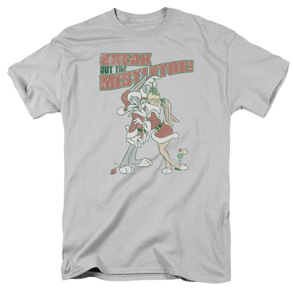 Looney Tunes Mistletoe Mens T Shirt Silver