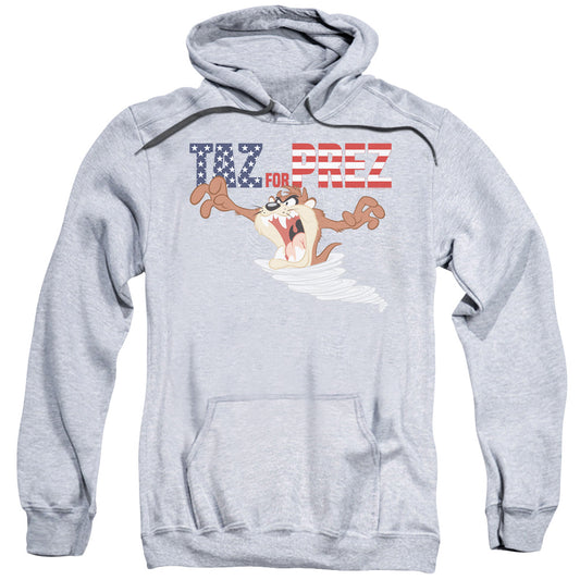 Looney Tunes Taz for Prez 3 Mens Hoodie Athletic Heather