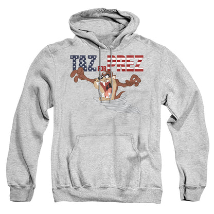 Looney Tunes Taz For Prez 3 Mens Hoodie Athletic Heather