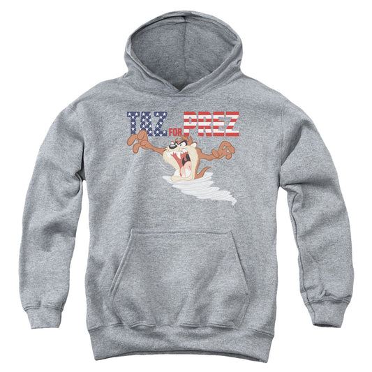Looney Tunes Taz for Prez 3 Kids Youth Hoodie Athletic Heather