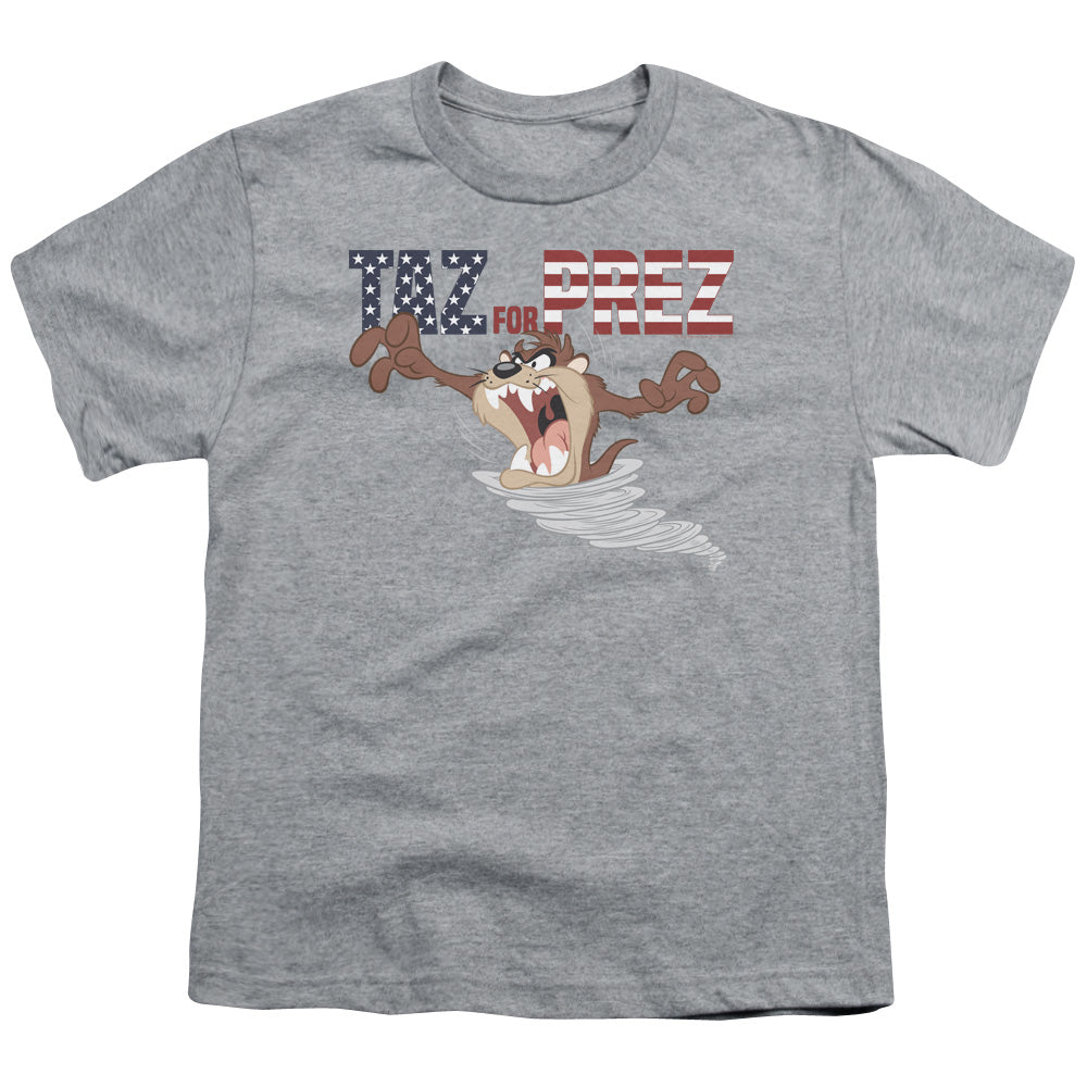 Looney Tunes Taz for Prez 3 Kids Youth T Shirt Athletic Heather