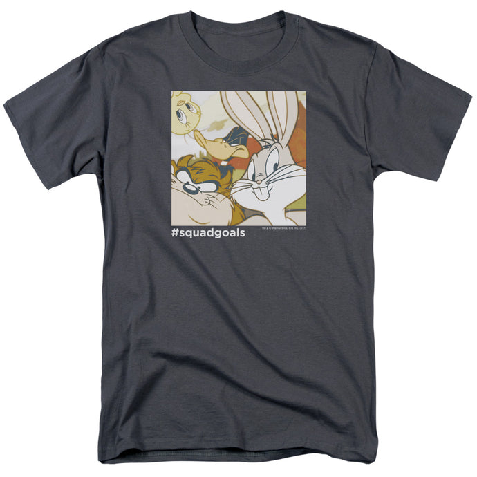 Looney Tunes Squad Goals Mens T Shirt Charcoal