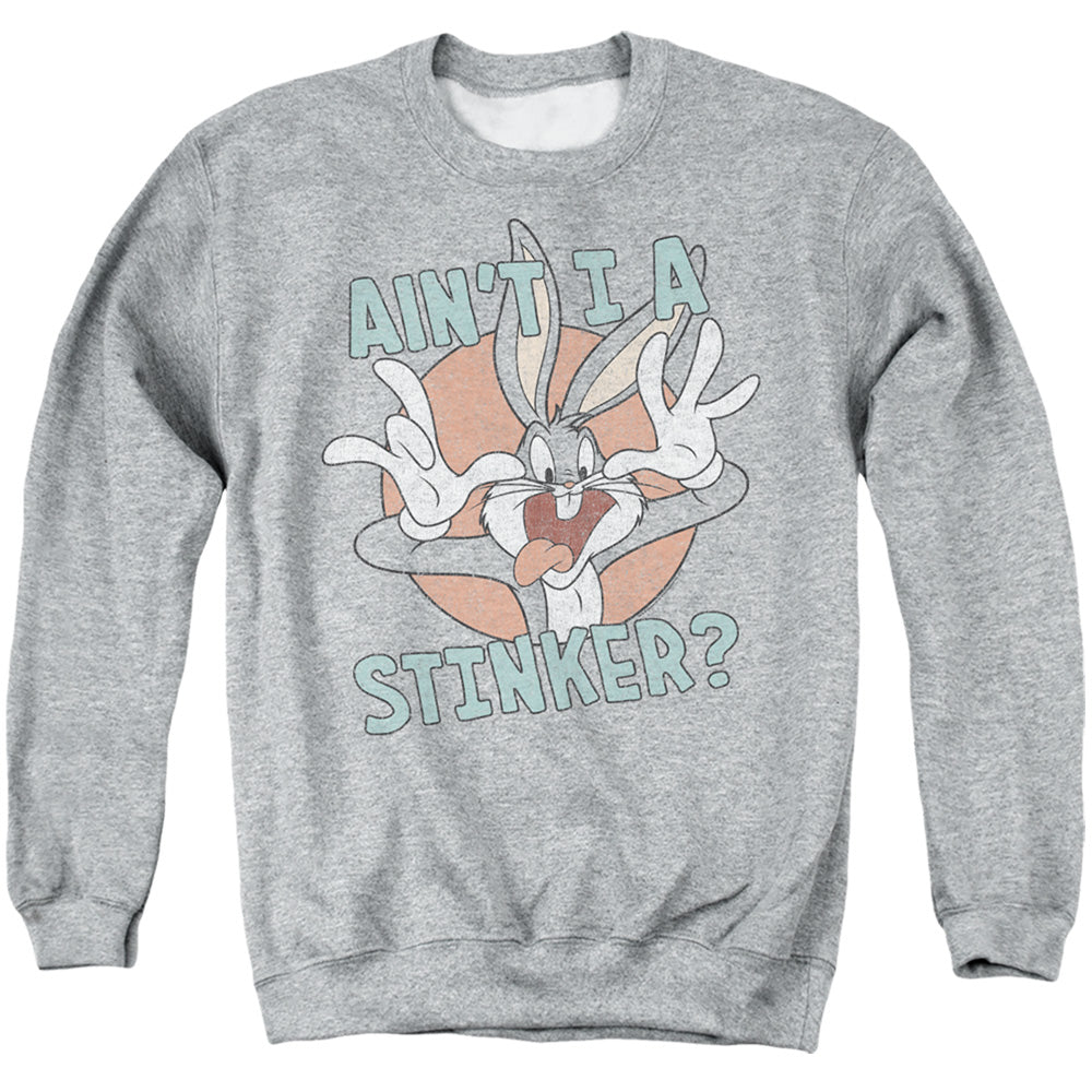 Looney Tunes Aint I a Stinker Mens Crewneck Sweatshirt Athletic Heather
