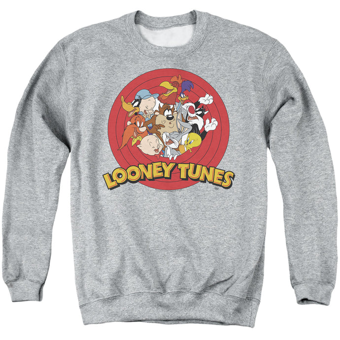 Looney Tunes Group Mens Crewneck Sweatshirt Athletic Heather