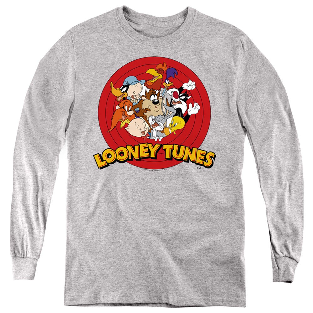 Looney Tunes Group Long Sleeve Kids Youth T Shirt Athletic Heather