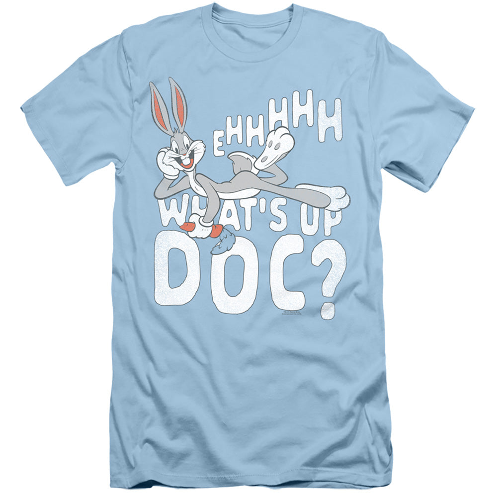 Looney Tunes Whats Up Slim Fit Mens T Shirt Light Blue