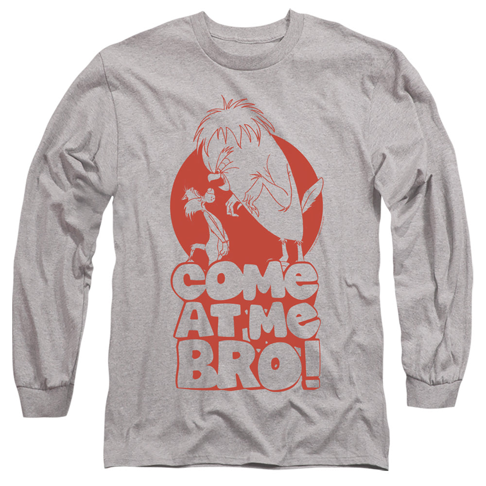 Looney Tunes Come at Me Mens Long Sleeve Shirt Athletic Heather