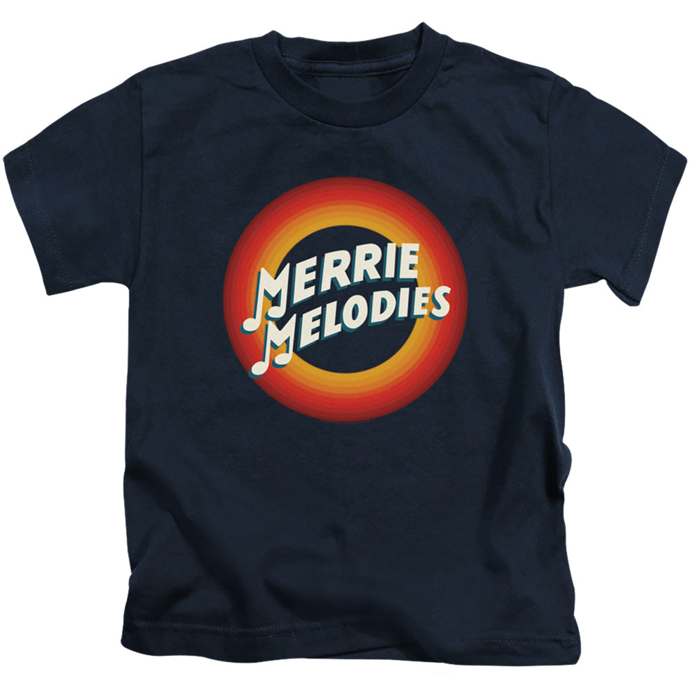 Looney Tunes Merrie Logo Juvenile Kids Youth T Shirt Navy Blue