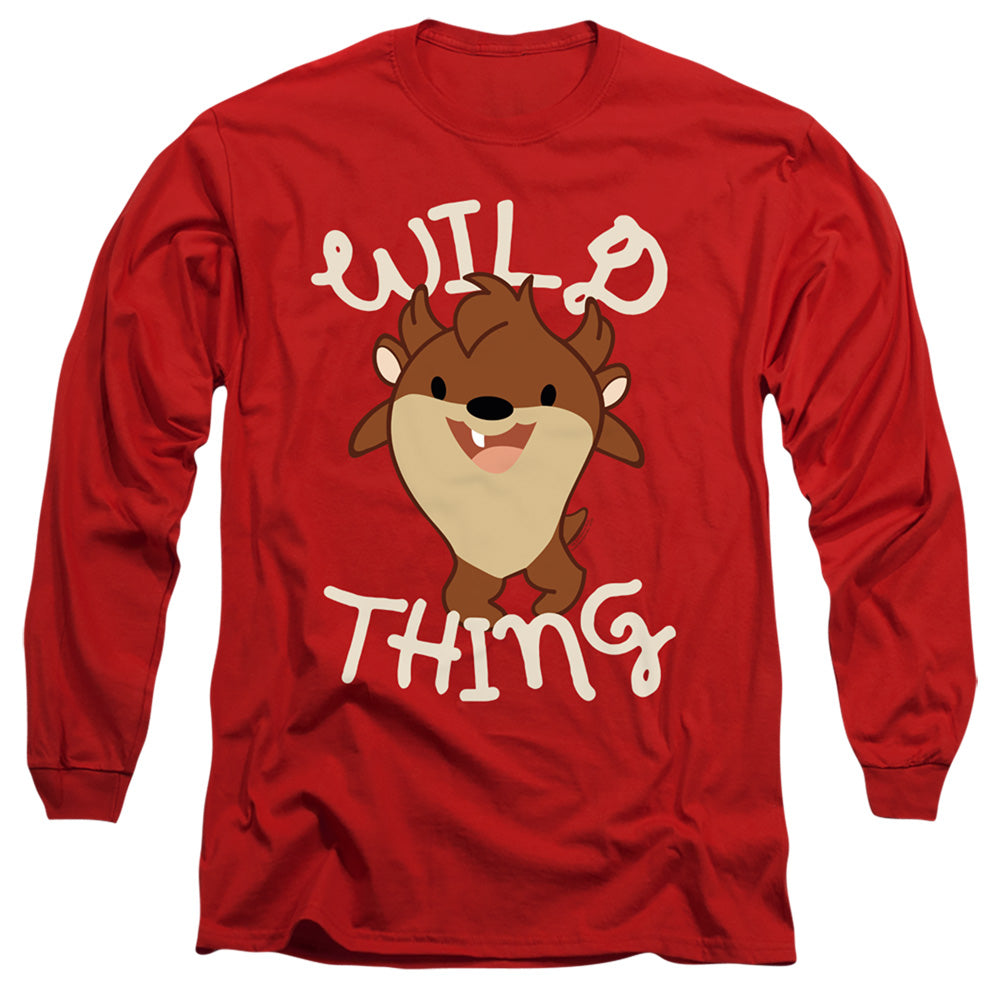 Looney Tunes Wild Thing Kid Mens Long Sleeve Shirt Red