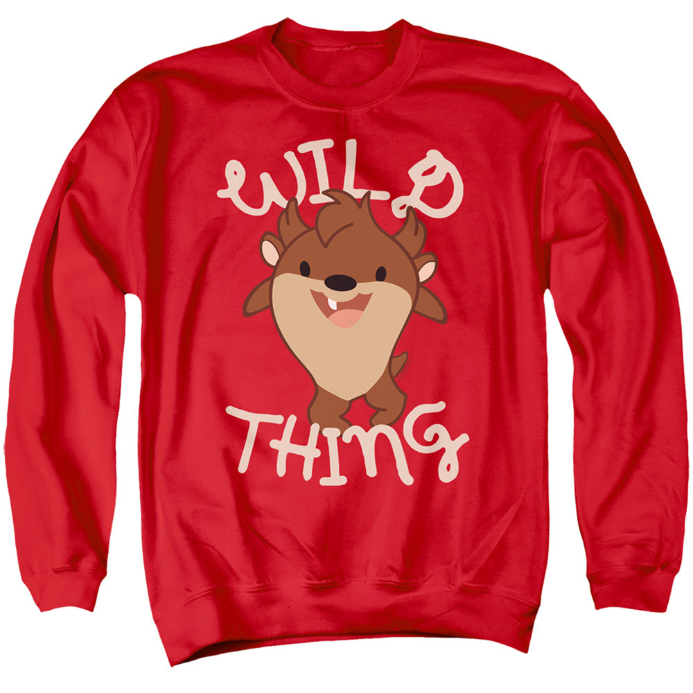 Looney Tunes Wild Thing Kid Mens Crewneck Sweatshirt Red