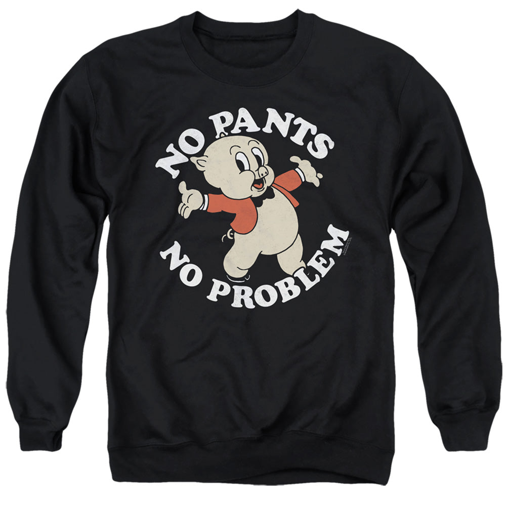 Looney Tunes No Pants Mens Crewneck Sweatshirt Black