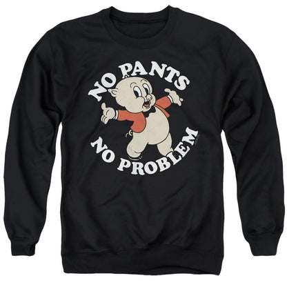Looney Tunes No Pants Mens Crewneck Sweatshirt Black