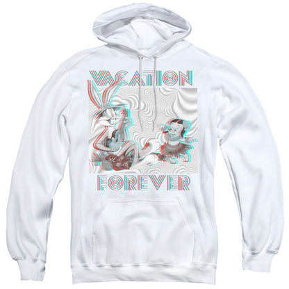 Looney Tunes Vacation Forever Mens Hoodie White
