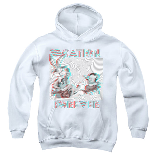 Looney Tunes Vacation Forever Kids Youth Hoodie White