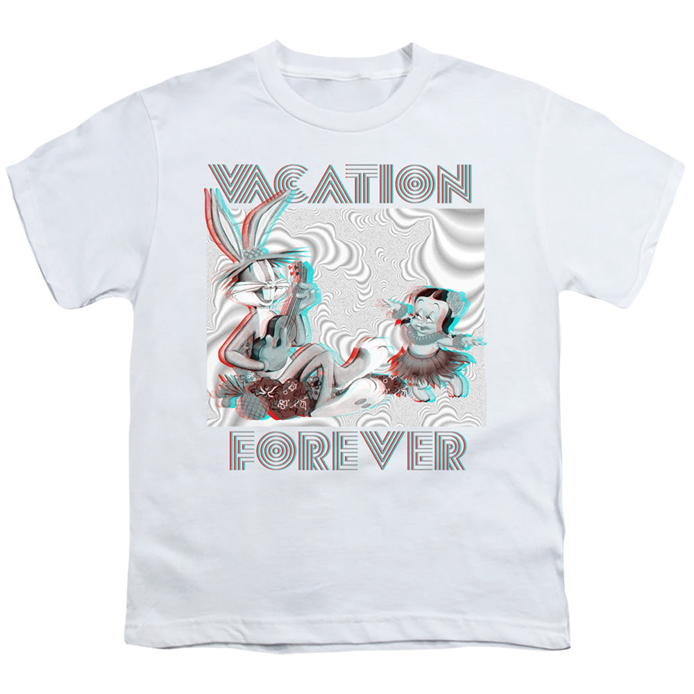 Looney Tunes Vacation Forever Kids Youth T Shirt White