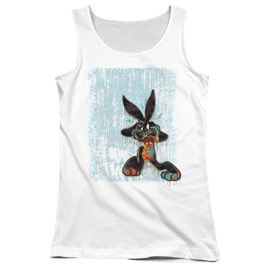 Looney Tunes Graffiti Rabbit Womens Tank Top Shirt White