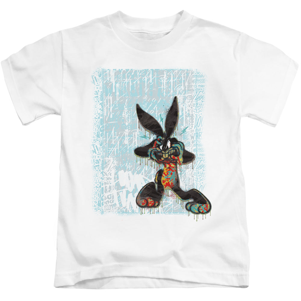 Looney Tunes Graffiti Rabbit Juvenile Kids Youth T Shirt White