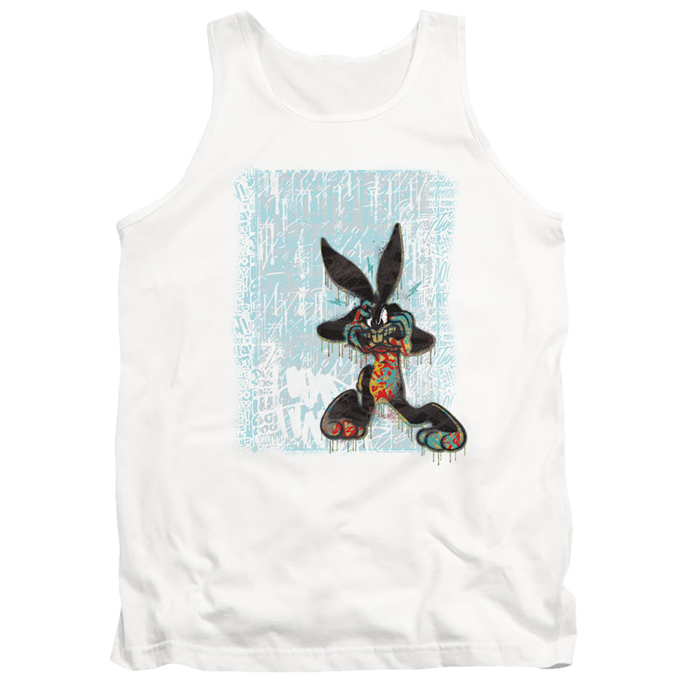 Looney Tunes Graffiti Rabbit Mens Tank Top Shirt White