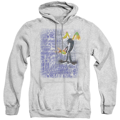 Looney Tunes Graffiti Duck Mens Hoodie Athletic Heather