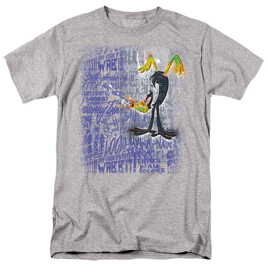 Looney Tunes Graffiti Duck Mens T Shirt Athletic Heather