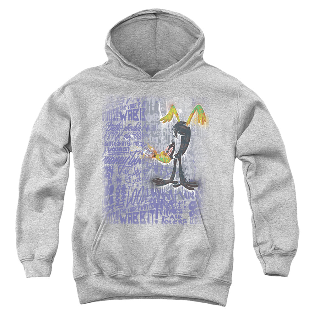 Looney Tunes Graffiti Duck Kids Youth Hoodie Athletic Heather