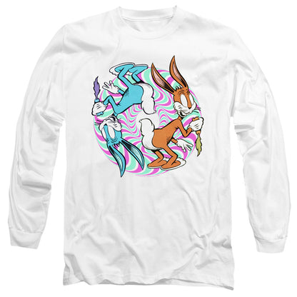 Looney Tunes Wacky Wabbit Mens Long Sleeve Shirt White