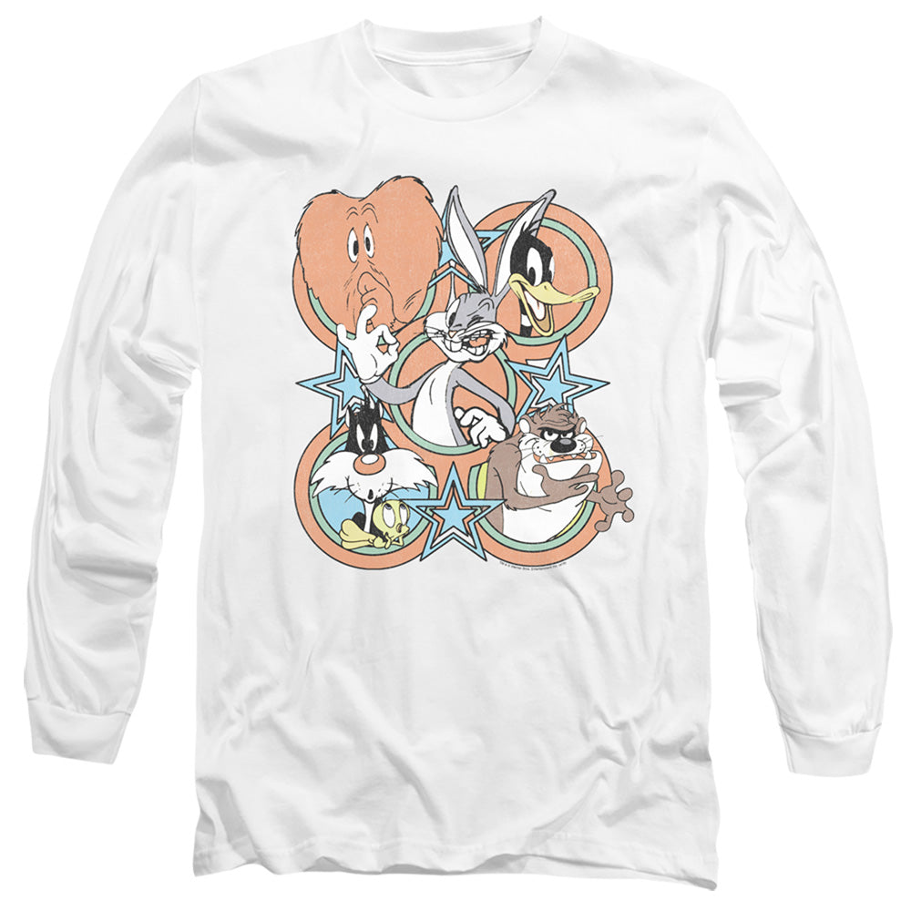 Looney Tunes Screen Stars Mens Long Sleeve Shirt White
