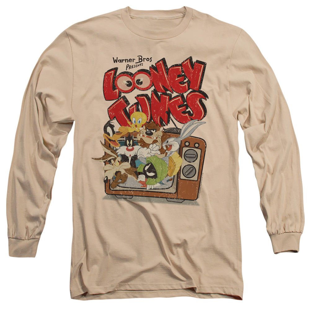 Looney Tunes Saturday Mornings Mens Long Sleeve Shirt Sand