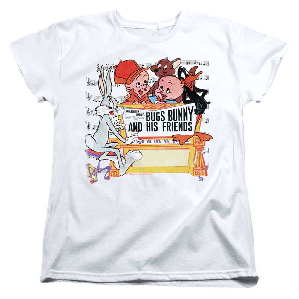 Looney Tunes Bugs and Friends Womens T Shirt White
