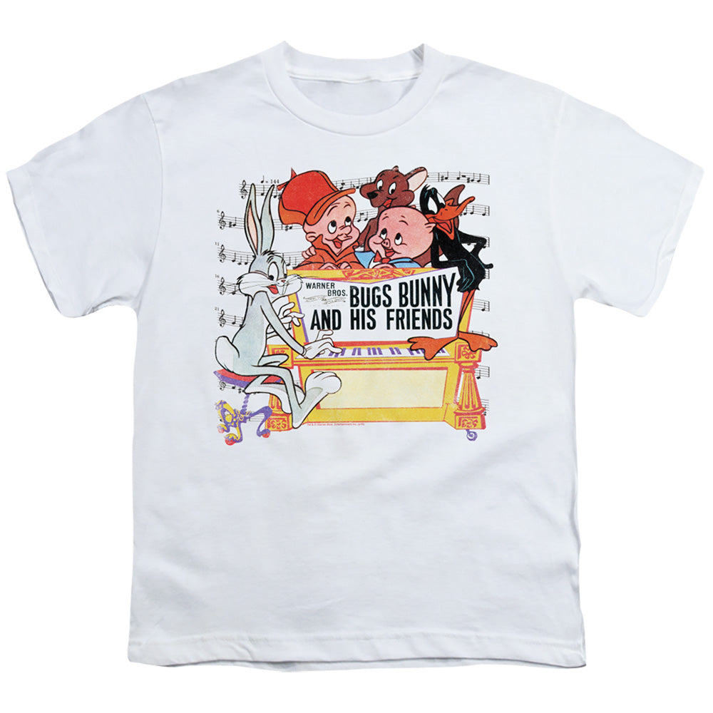 Looney Tunes Bugs and Friends Kids Youth T Shirt White