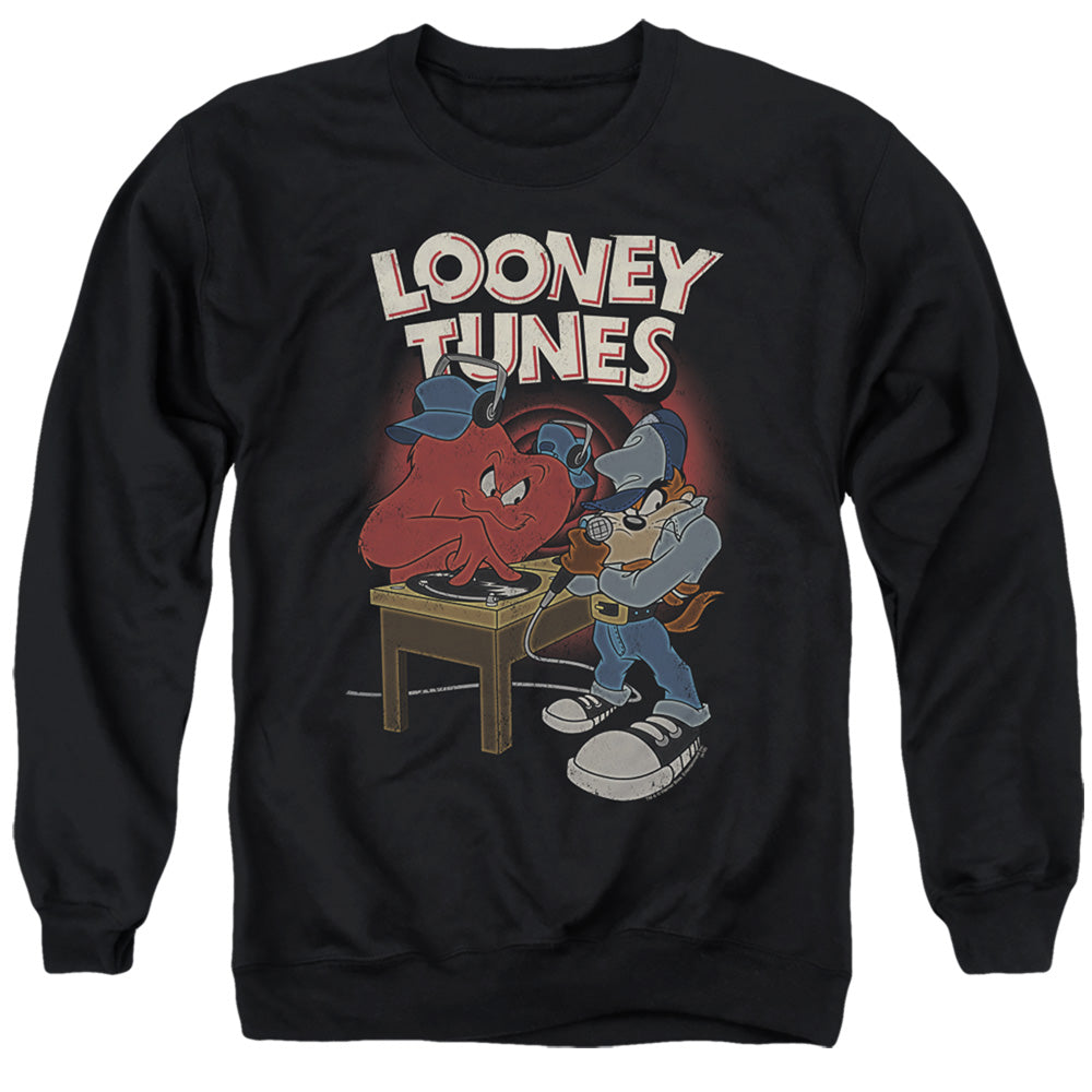 Looney Tunes Dj Looney Tunes Mens Crewneck Sweatshirt Black