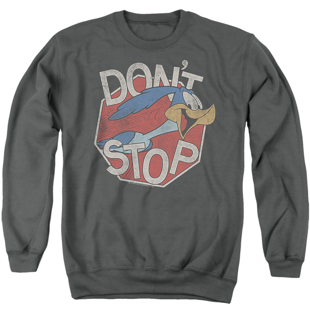 Looney Tunes Dont Stop Mens Crewneck Sweatshirt Charcoal