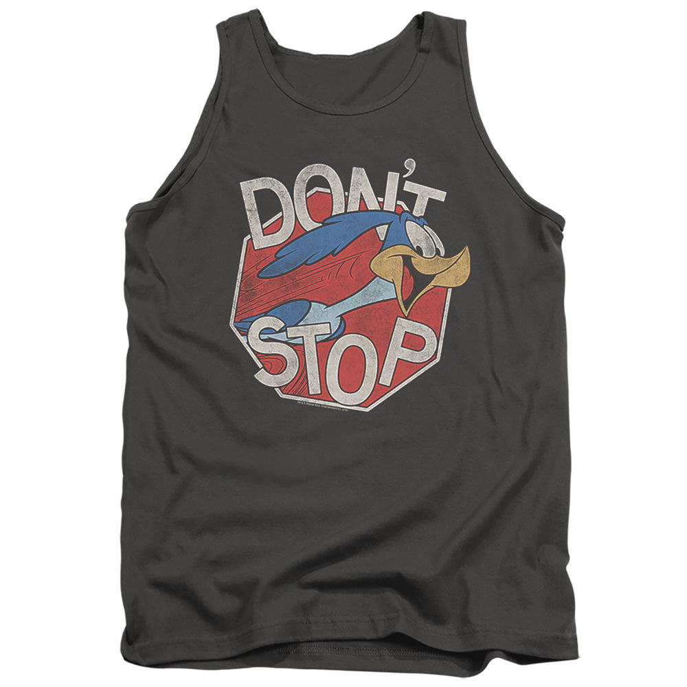 Looney Tunes Dont Stop Mens Tank Top Shirt Charcoal