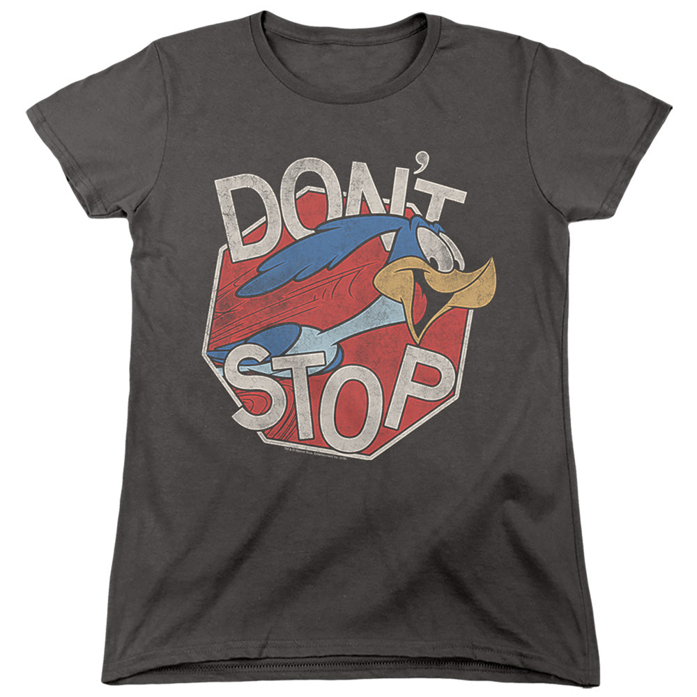 Looney Tunes Dont Stop Womens T Shirt Charcoal
