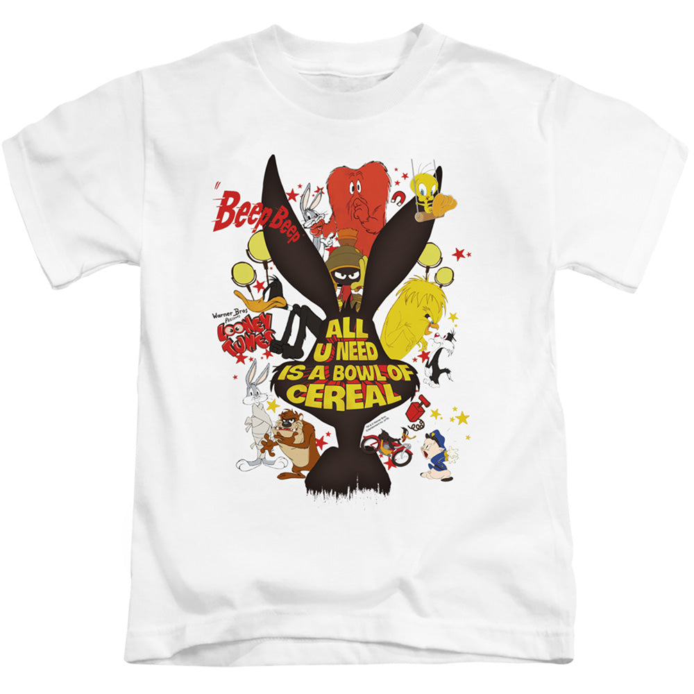 Looney Tunes Cereal Juvenile Kids Youth T Shirt White