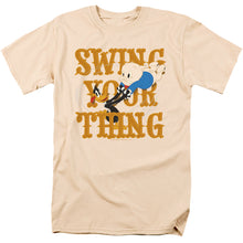 Load image into Gallery viewer, Looney Tunes Swing Your Thing Mens T Shirt Cream
