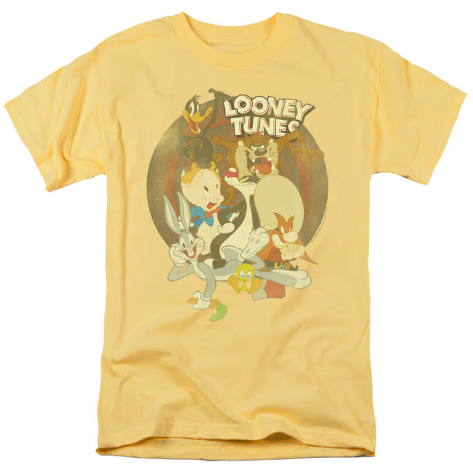 Looney Tunes Gangs All Here Mens T Shirt Yellow