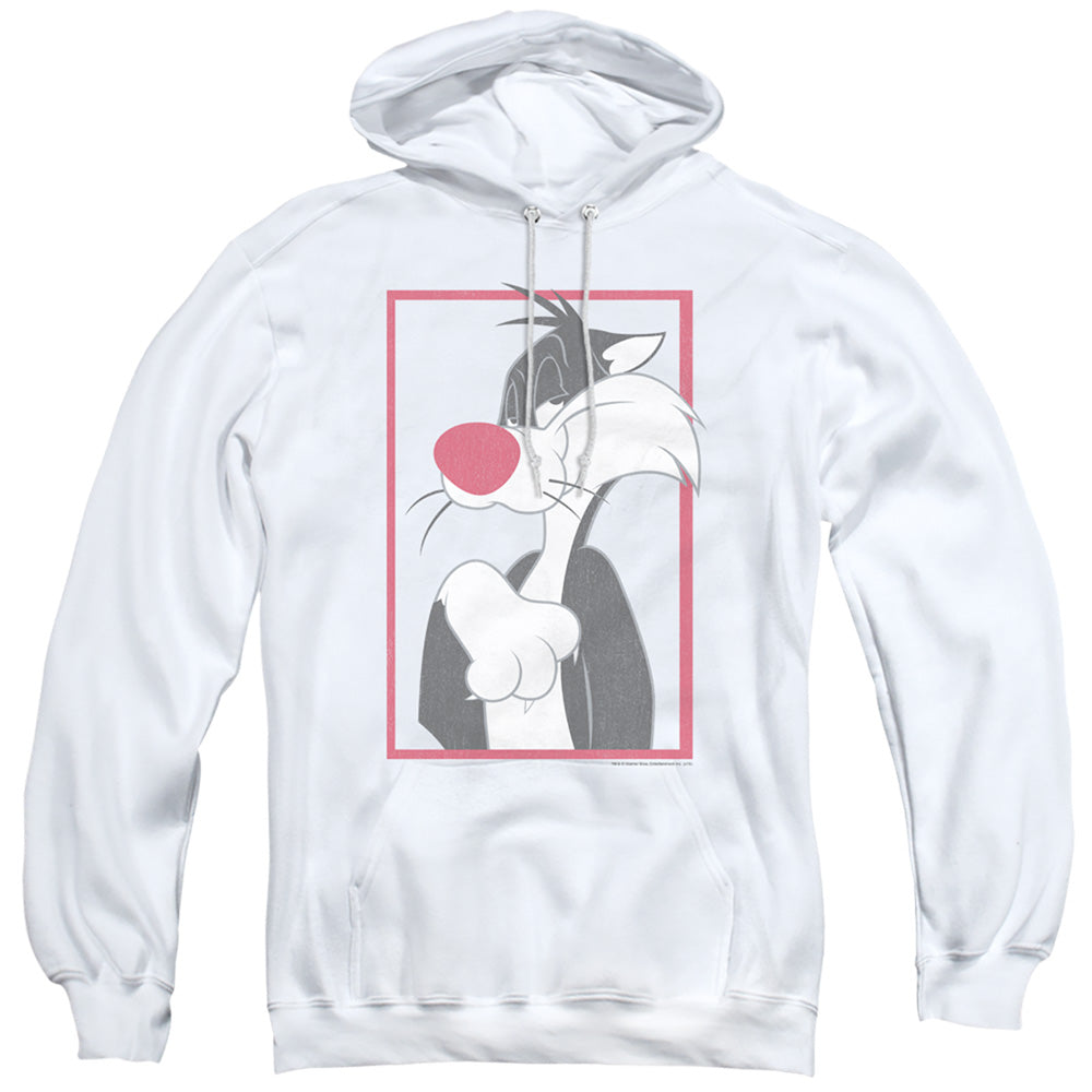 Looney Tunes Sylvester Mens Hoodie White