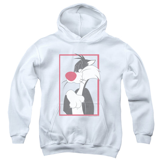 Looney Tunes Sylvester Kids Youth Hoodie White