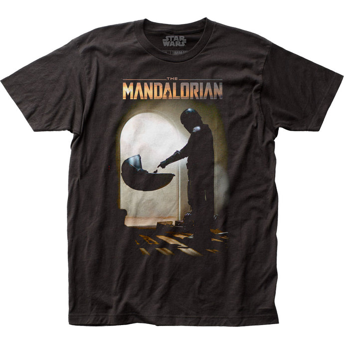 Star Wars The Mandalorian Mando Meets The Child Mens T Shirt Black