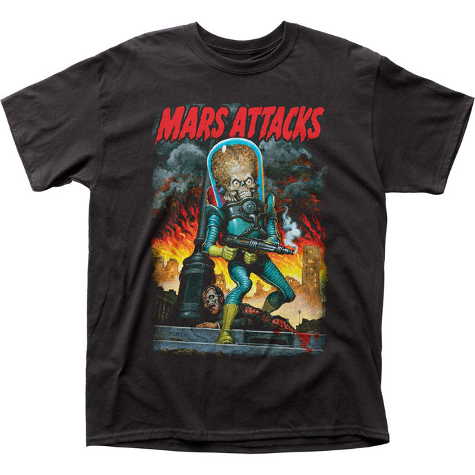 Mars Attacks City Destruction Mens T Shirt Black