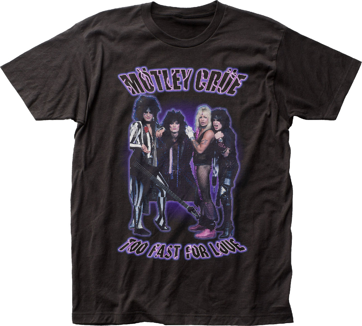 Motley Crue 90’s Style Too Fast For Love Mens T Shirt Black