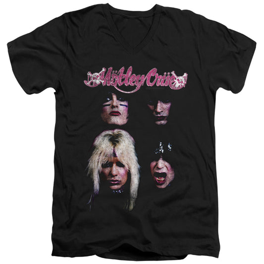 Motley Crue The Crue Mens Slim Fit V-Neck T Shirt Black